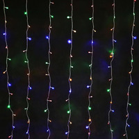 160 LED Solar Curtain Fairy Lights - Multi Colour