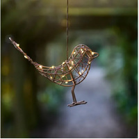 Copper Wire Hanging  LED Robin