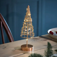 Champagne 20LED Tabletop Metal Christmas  Tree