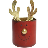 Reindeer Pot Metal 22x12 x 12cm