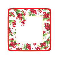 Christmas Berry Red Disposable Plate Small  8pk