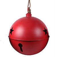 Red Metal Christmas Bell  45cm