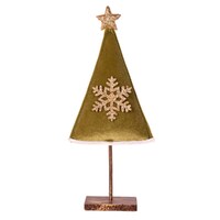 Green Velour Tabletop Christmas Tree 44cm