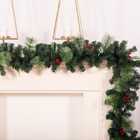 Christmas Mixed Foliage Garland with a Touch of Colour 