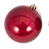 Red Gloss Christmas  Bauble 15cm