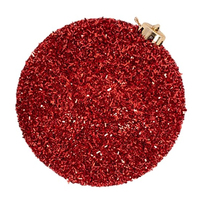 Red Textured Christmas  Bauble 15cm