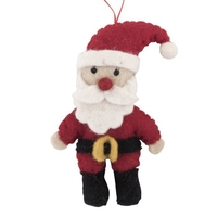 Felt Mr Claus Hanging Christmas Decoration 12cm