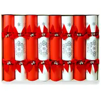 Deluxe Crochet Snowflake Christmas Crackers 8pk