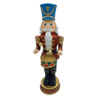 Nutcracker with Red Jacket and Blue Hat 33cm