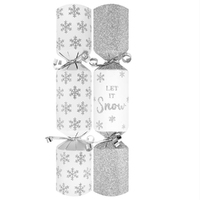 Mini Silver Snow 36 Catering Christmas Crackers