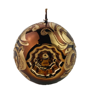 Chestnut Metallic /Gold Reflector Candle 10cm