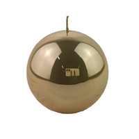 Gold Metallic  Ball Candle 10cm