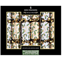 Mini Mistletoe Christmas Crackers  6pk