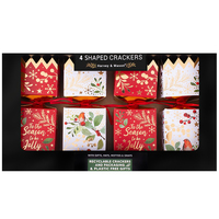 Square Christmas Crackers 4pk