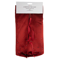 Red Velvet Diamonte 90cm Tree Skirt