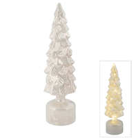 White Rotating LED Christmas  Tree Small