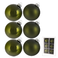 Olive Christmas Hanging  Decorations 8cm