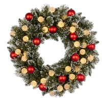 Snowy Bristle Multi Function LED Christmas Wreath