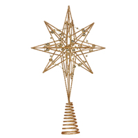 Gold  Wire Star Christmas Tree Topper