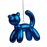 Blue Balloon Cat Christmas Decoration