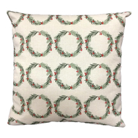 Summer Wreath Linen Cushion 40cm