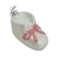 Pink Baby Bootie  Babies First Christmas Decoration