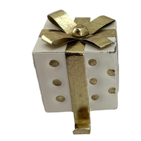 Ivory Gold Spots Gift Box Stocking Holder