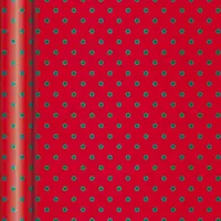 Wrapping Paper Red with Green Spots   5m x 35cm