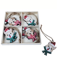 Christmas Dogs MDF Hanging Decorations 8pc