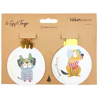 Christmas Dog Gift Tags 6pc