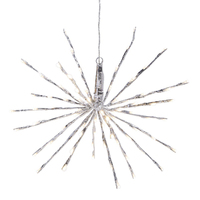 Silver Starburst LED Hanging Light 45cm