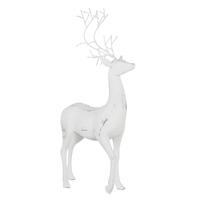 Standing White Christmas  Deer  Forward Facing