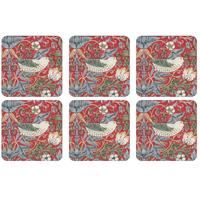 Strawberry Thief Willaim Morris and Co Christmas Coasters