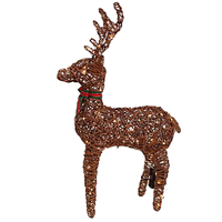 70cm Standing Rattan Reindeer with 70 LED Lights