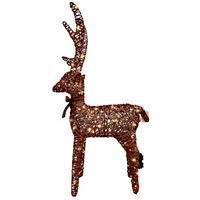 90 Standing Rattan Reindeer with 100 LED Lights