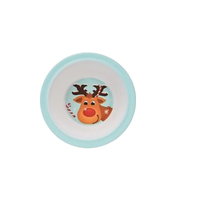 Child's Plate, Bowl, Cup and Spoon Set Reindeer Blue