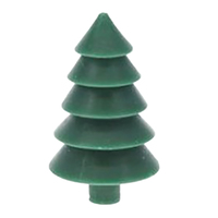 Modern Christmas Tree  Candle Green 12cm