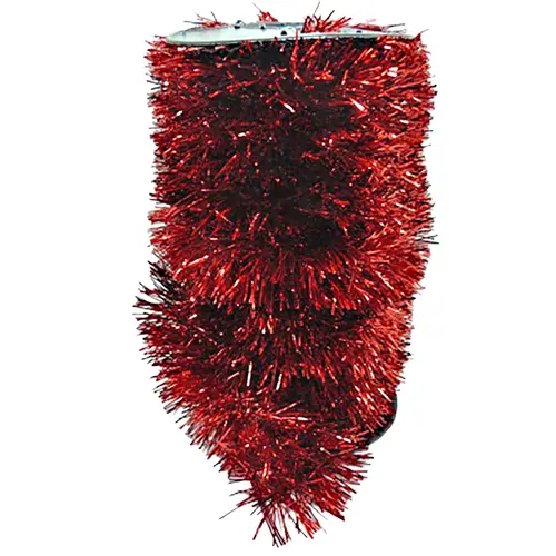 Christmas Tinsel Red  Bulk 12cm 20m