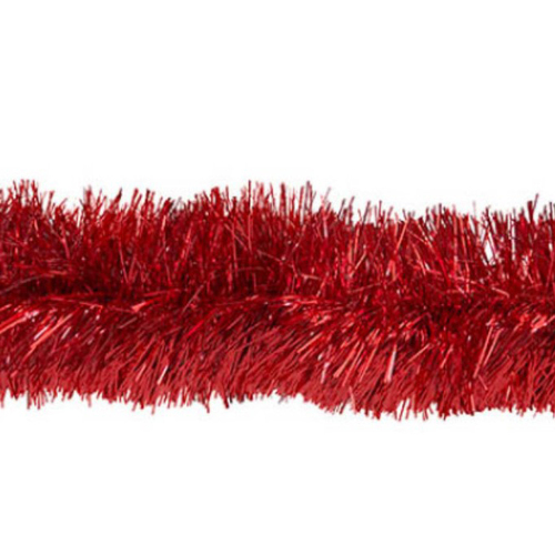 Red Luxe Fine Strand Tinsel 15 x 200cm