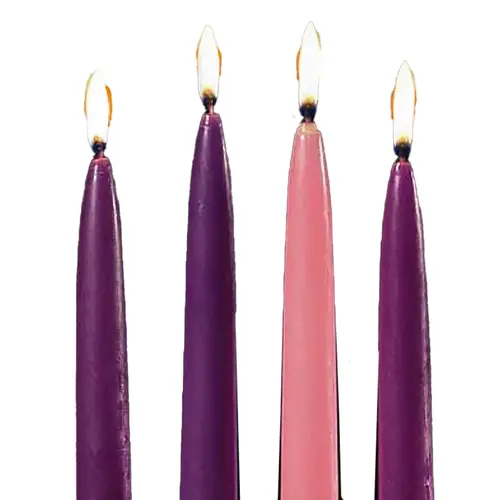 Set of 4 Advent Taper Candles 26cm