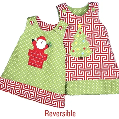 A Line Reversible Christmas Dress  18 Months