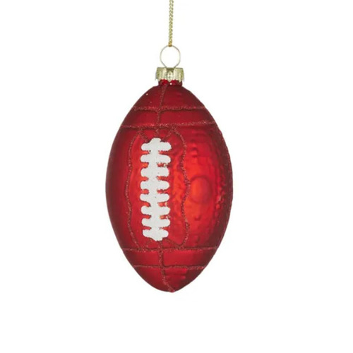 Football Hanging Ornament Glass