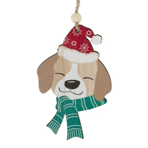 Christmas  Dog Hanging MDF Decoration