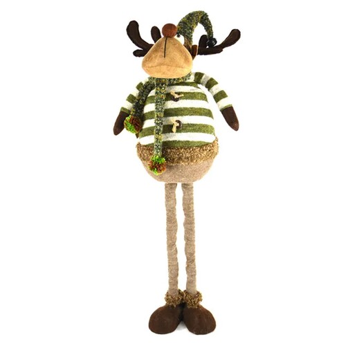 Green White Moose with Extendable Legs