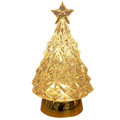 Gold LED Tree Water Globe