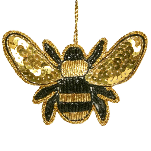 Sequin Apis Bee Hanging Christmas Decoration