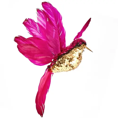 Salsan Sequin Fuchsia Hanging Hummingbird