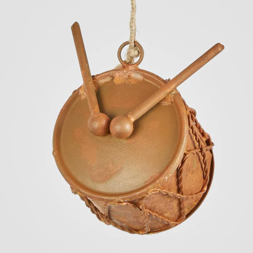 Rundle Rustic Drum Hanging Christmas Decoration