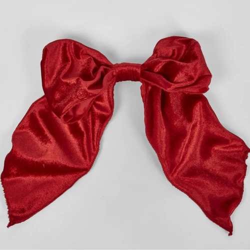 Red Velvet Clip on  Christmas  Bow Large