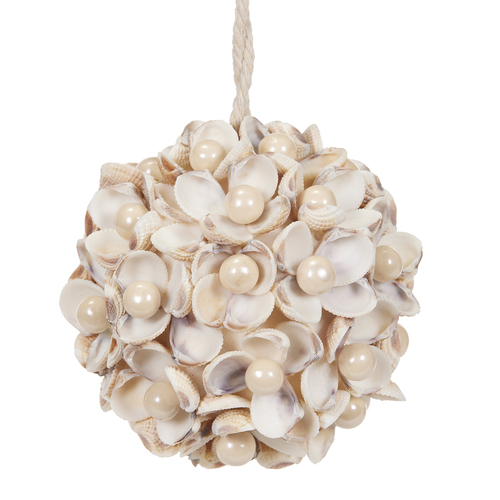 Coastal Pearl Christmas Hanging Bauble 9cm